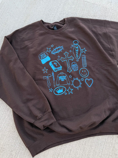Faith Collage Crewneck🩵