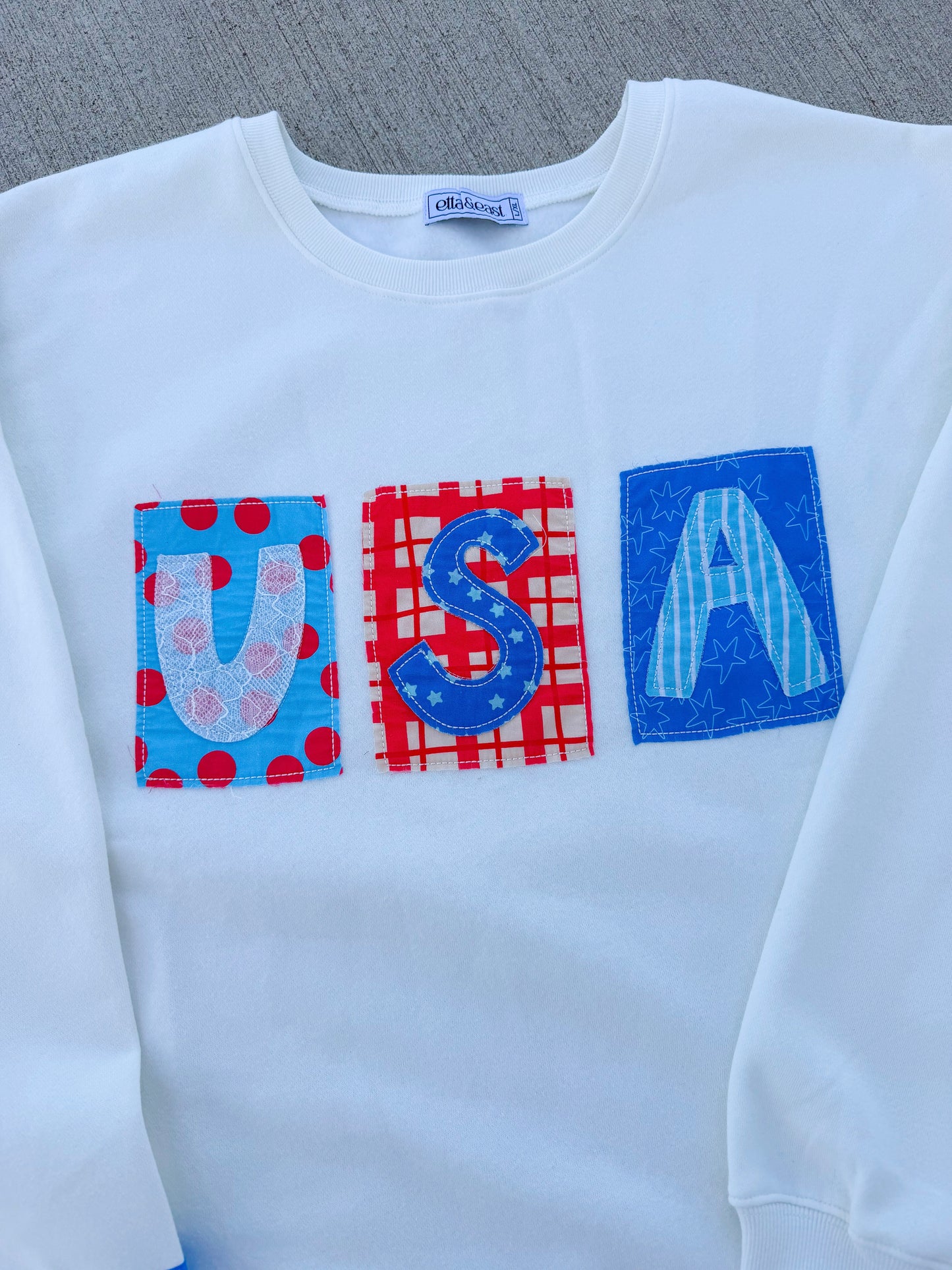 USA Patchwork Crewneck🇺🇸