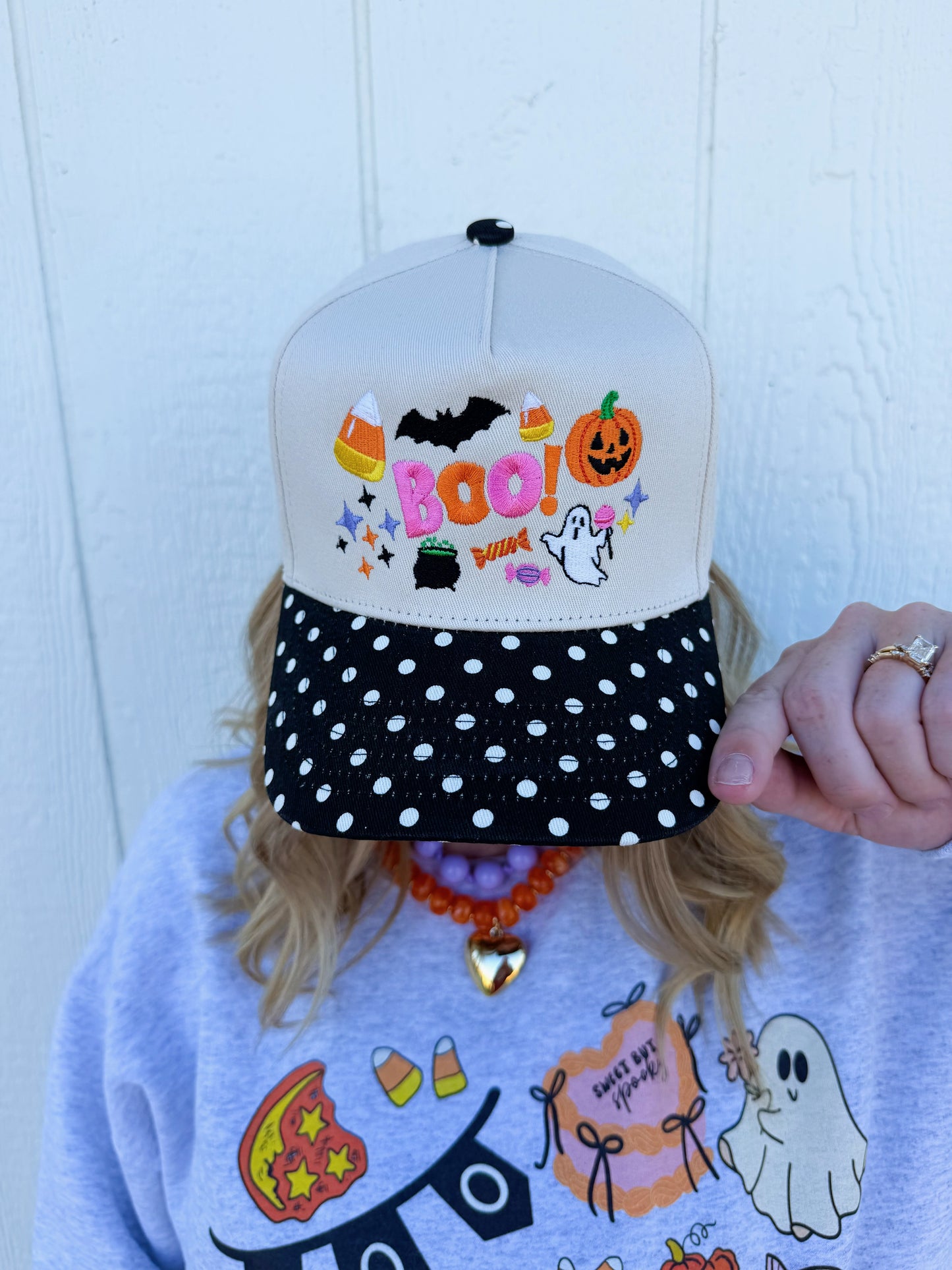 BOO Collage Trucker Hat💖🎃👻
