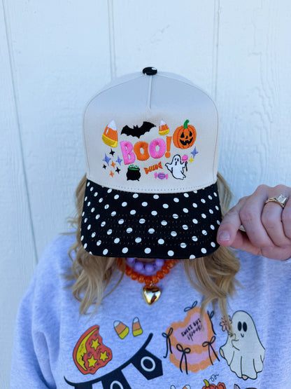 BOO Collage Trucker Hat💖🎃👻