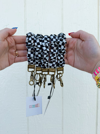 Checkerboard Keychain🖤