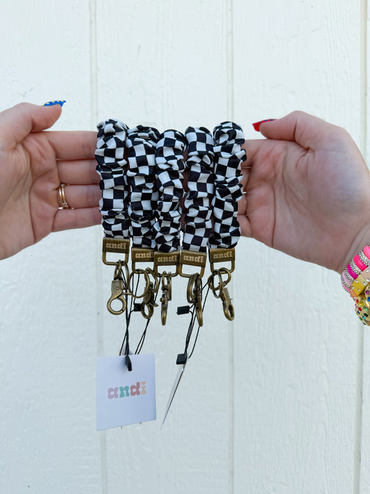 Checkerboard Keychain🖤