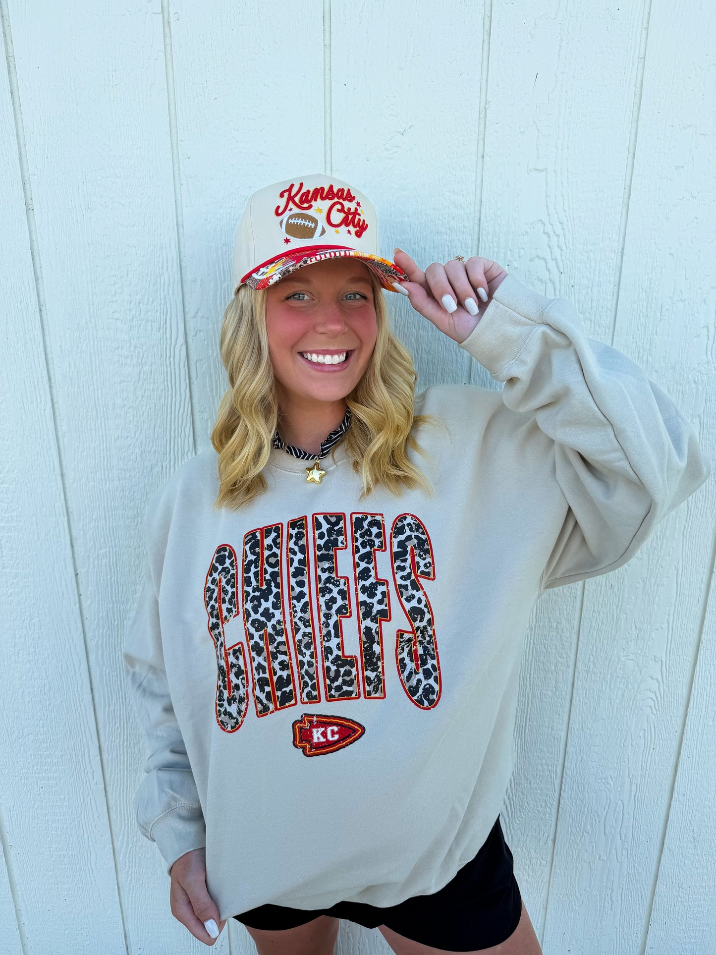 Chiefs Leopard Crewneck❤️🐆