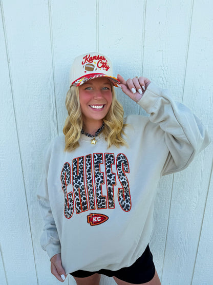 Chiefs Leopard Crewneck❤️🐆