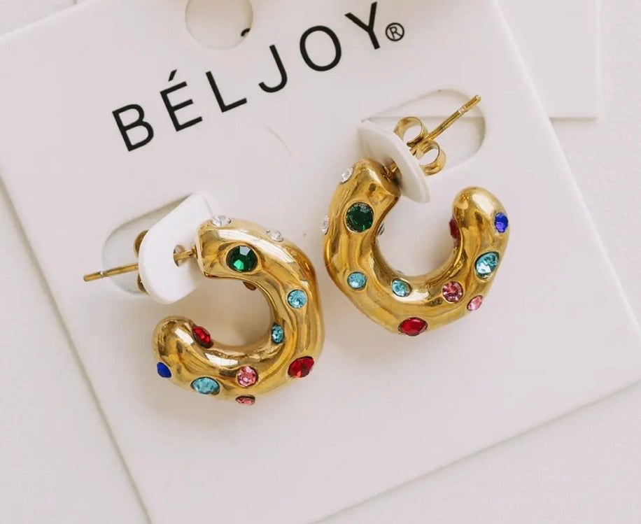 Rainbow Gemstone Earrings🌈✨