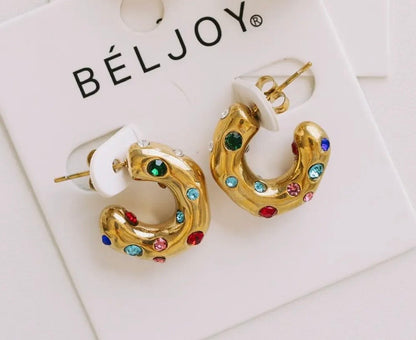 Rainbow Gemstone Earrings🌈✨