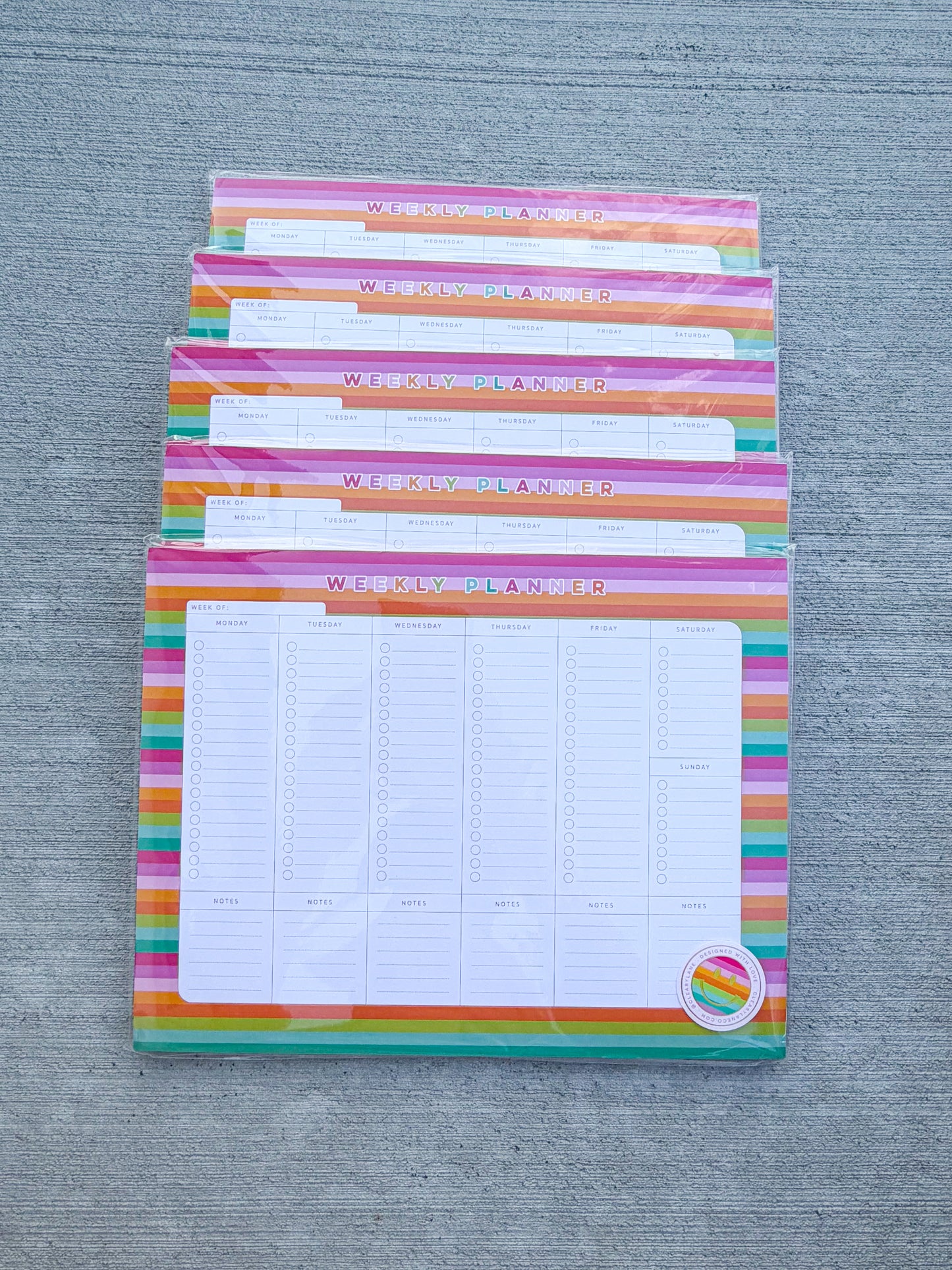 Weekly Planner Notepad🍎🌈