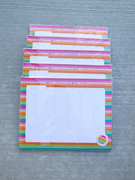 Weekly Planner Notepad🍎🌈