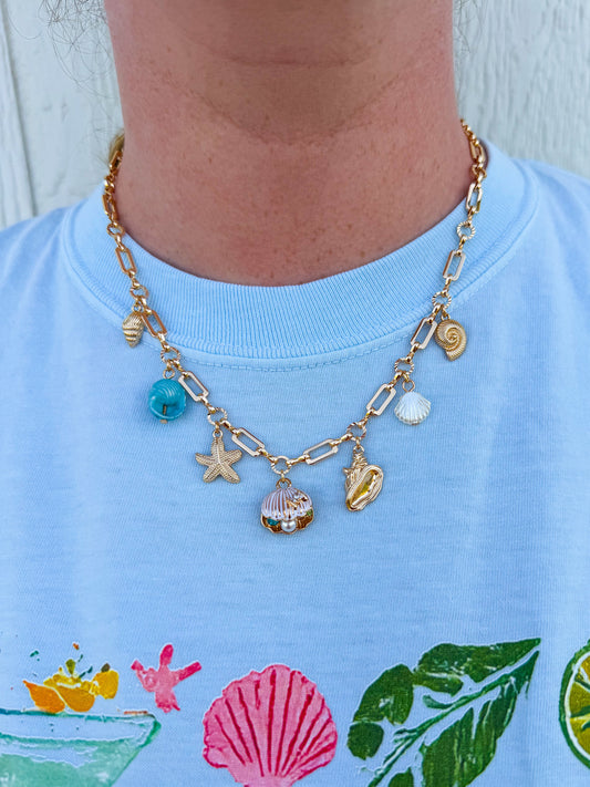 Ocean Charm Necklace🐚🩵