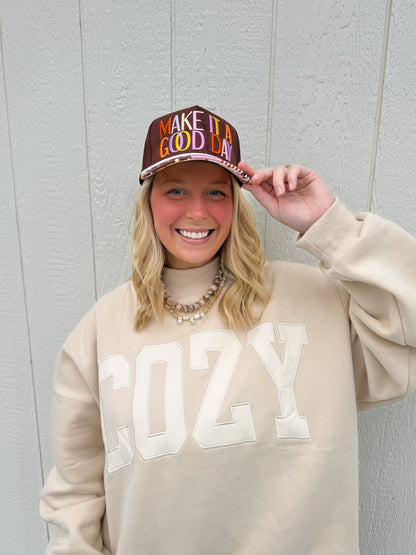 Cozy Embroidered Mockneck🤍