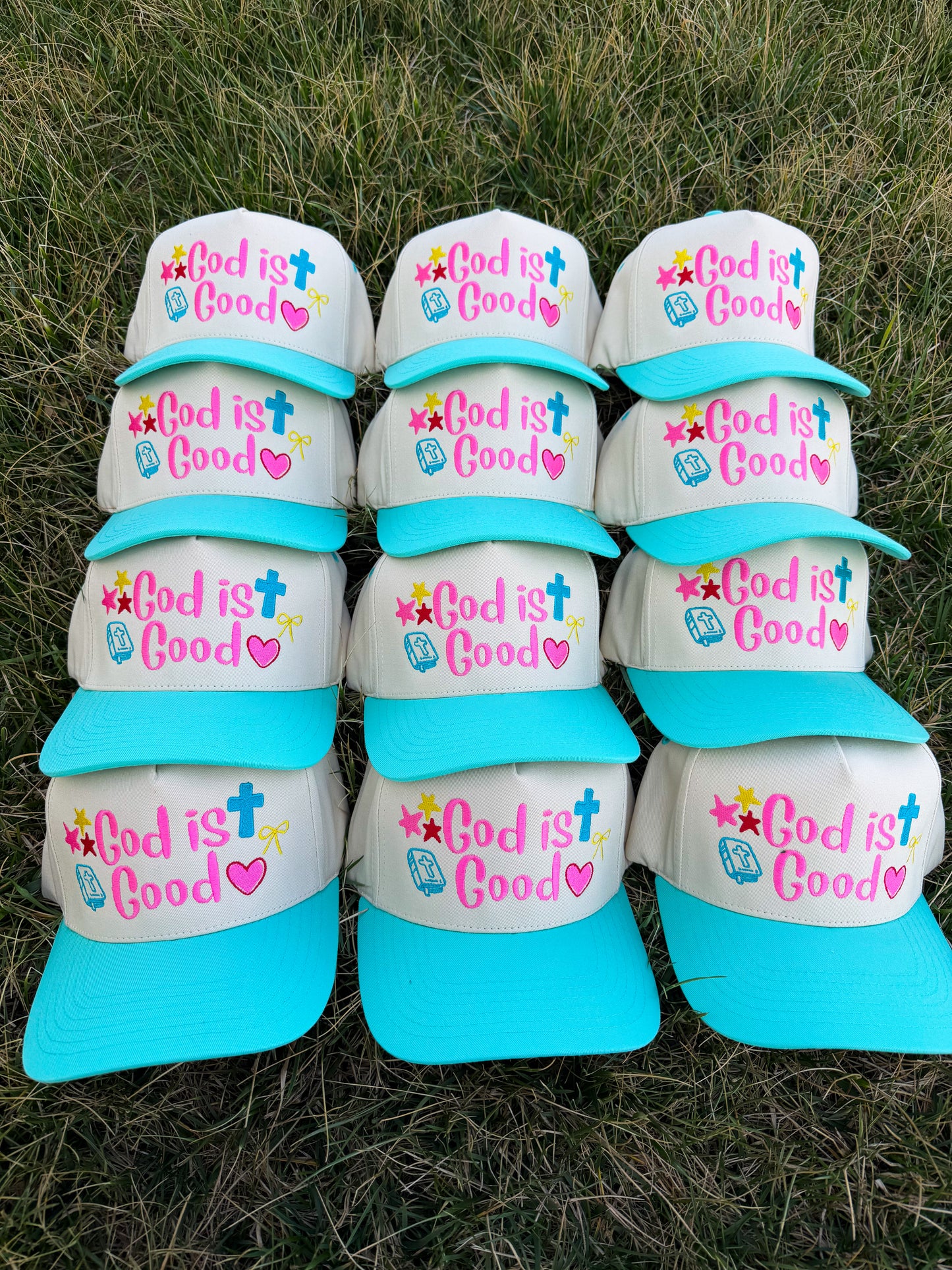God is Good Trucker Hat🩵🎀