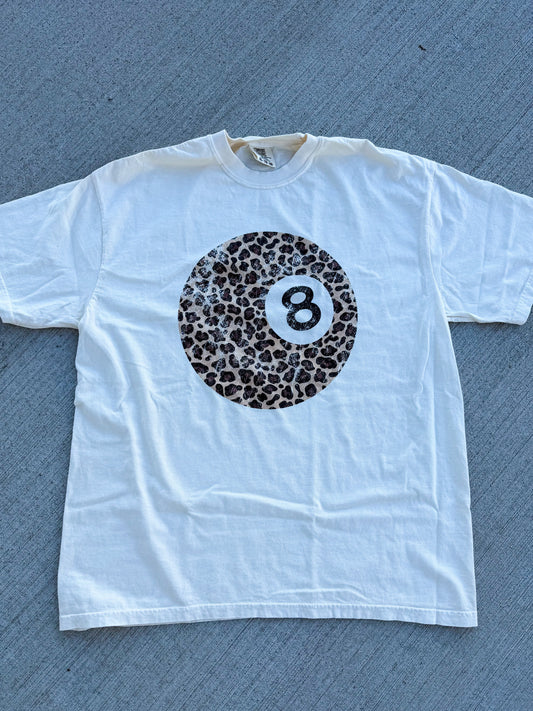 Leopard 8 Ball Graphic Tee