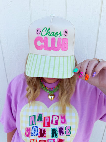 Chaos Club Trucker Hat🩷💚