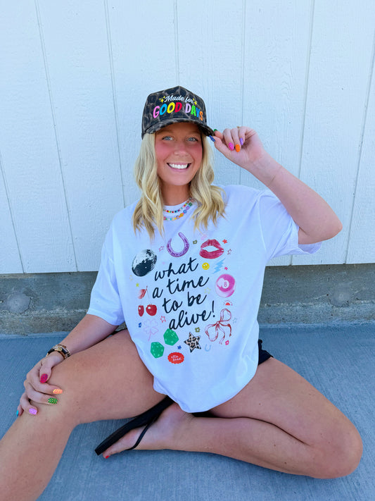 Time to be Alive Tee🍒🌈