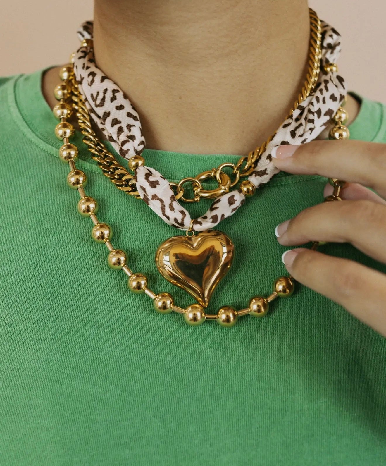 Leopard Scarf Necklace