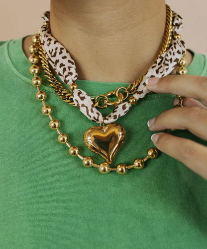 Leopard Scarf Necklace