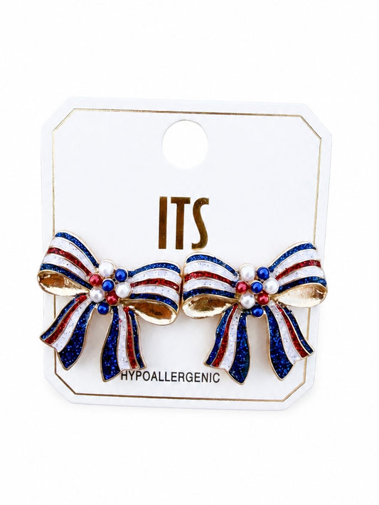 America Bow Earrings🎀🇺🇸