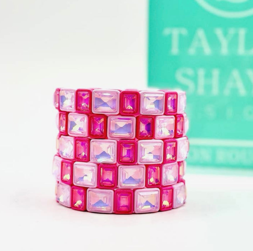 Two Tone Pink Stacking Bracelet🩷