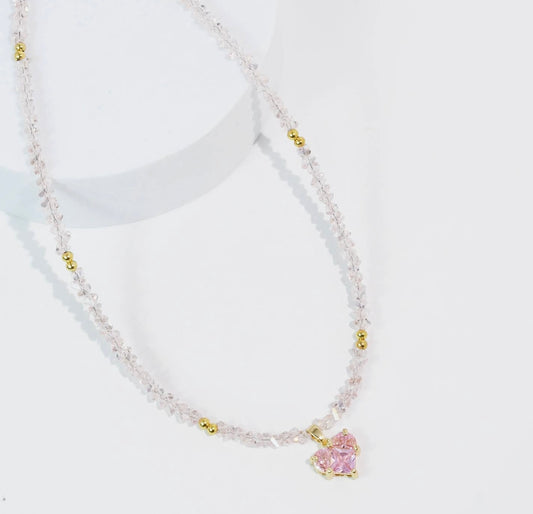 Pink Crystal Necklace🩷