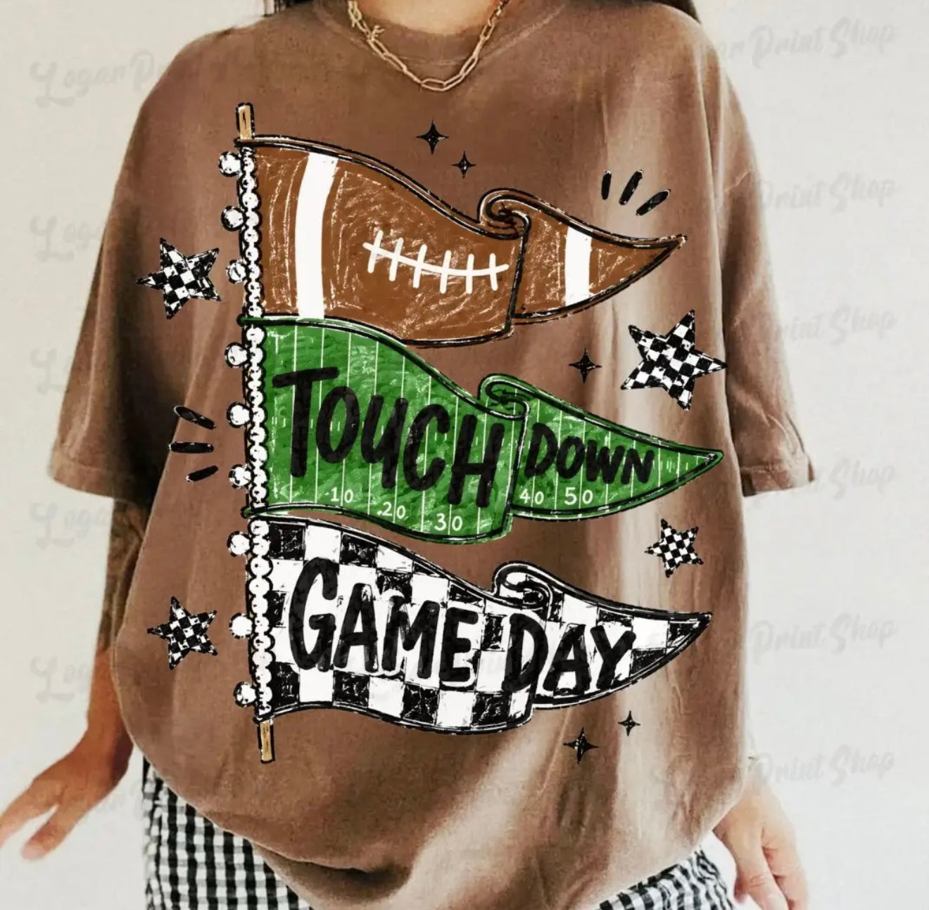 Football Pendant Graphic Tee🏈
