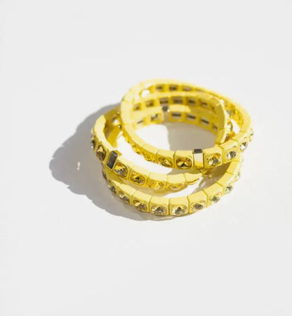 Yellow Gemstone Stacking Bracelet💛