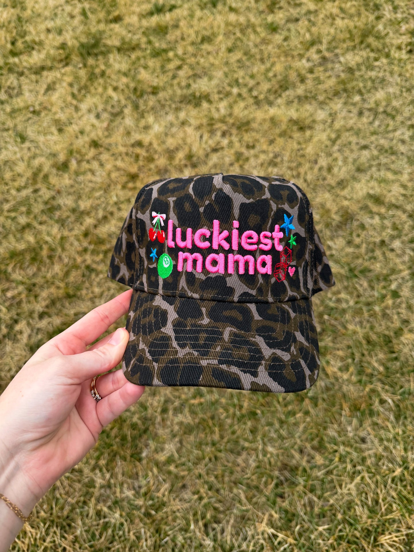 Luckiest Mama Trucker Hat🍒🎱