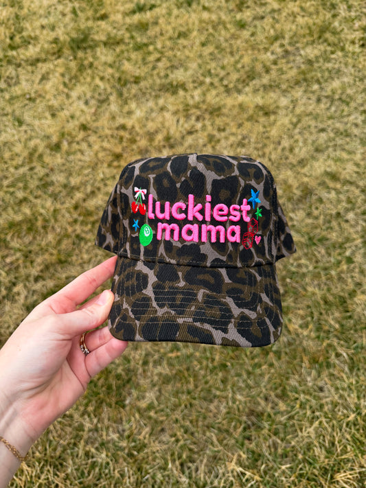 Luckiest Mama Trucker Hat🍒🎱