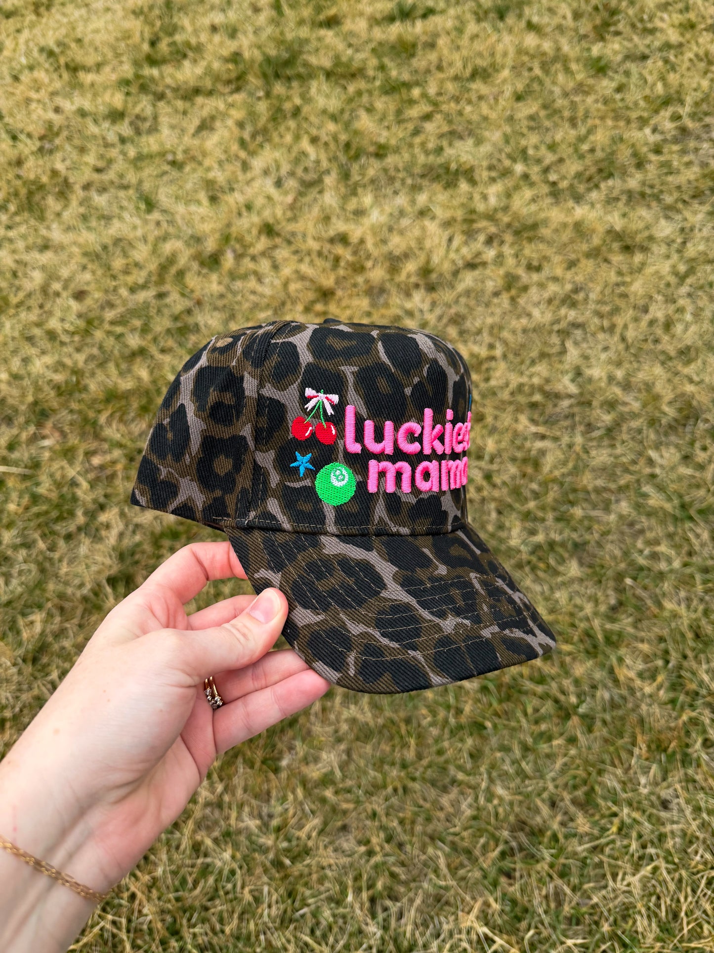 Luckiest Mama Trucker Hat🍒🎱