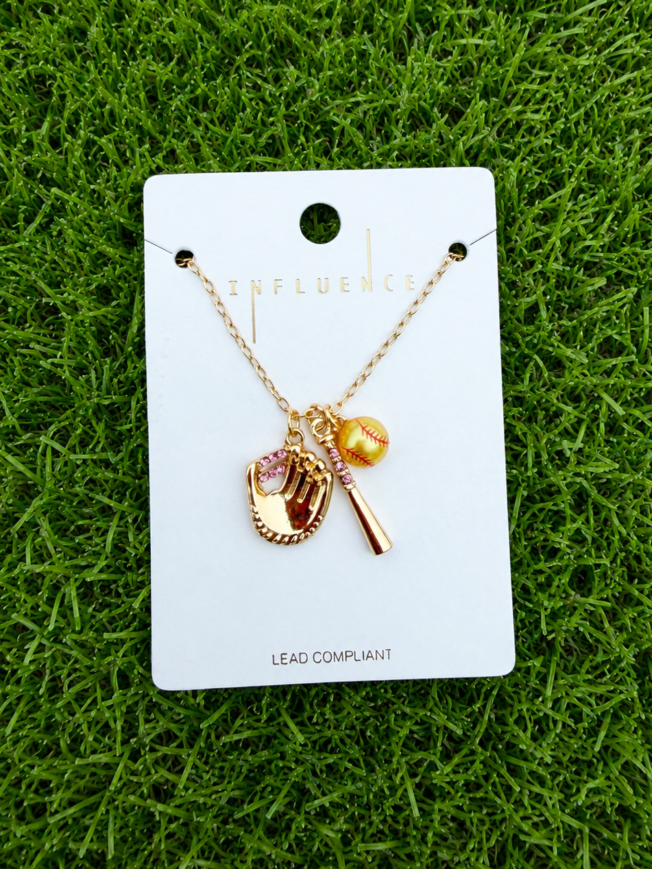 Softball Charm Pendant Necklace🥎