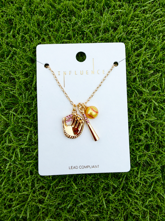 Softball Charm Pendant Necklace🥎