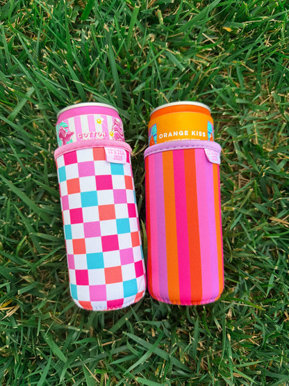 Slim Can Striped Coozie☀️
