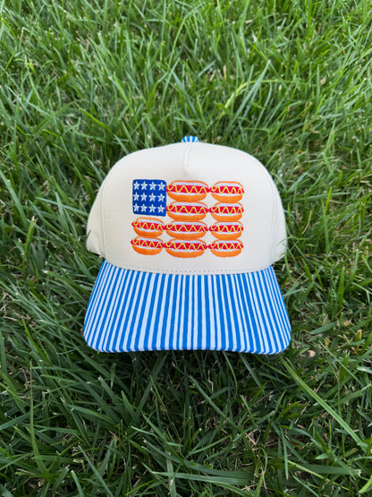 Royal Blue Stripe Trucker Hat💙
