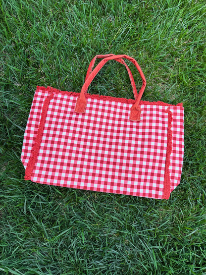 Red Gingham Tote Bag❤️